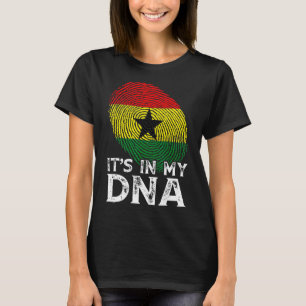 Coola Det är i min Dna Ghana-Flagga Fingerprint Pa T Shirt