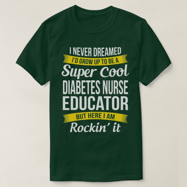 Coola Diabetes Nurse Educator Funny Gift T Shirt (Design framsida)