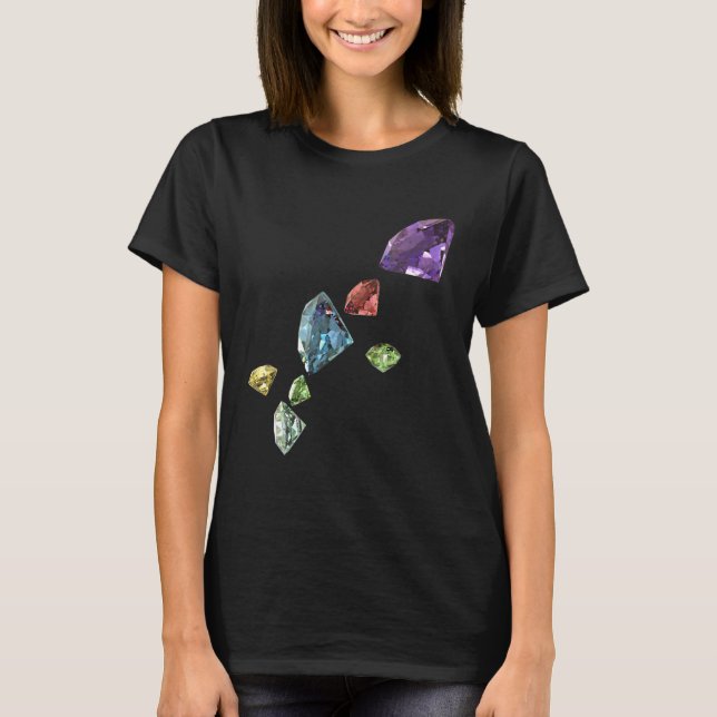 Coola Diamond Shape Jewelry Gnistra Bling Graphic T Shirt (Framsida)