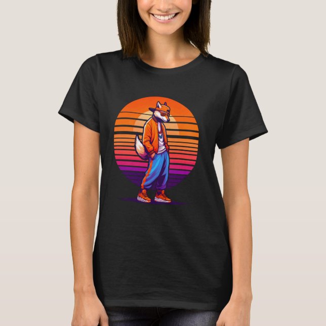Coola Dingo Modern Urban Stil Sunset Retro Art T Shirt (Framsida)