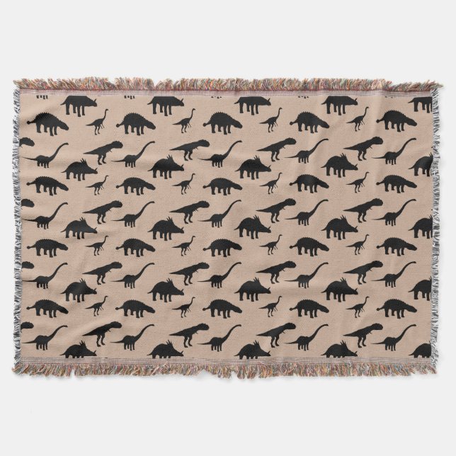 Coola Dino Dinosaurs Silhouettes Filt (Framsidan)