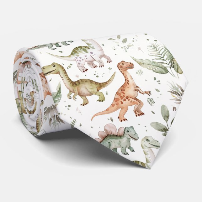 Coola dinosaur älskare i rutled slips (Rullad)