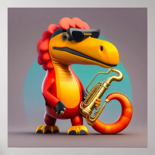 Coola Dinosaur - Art Print Poster
