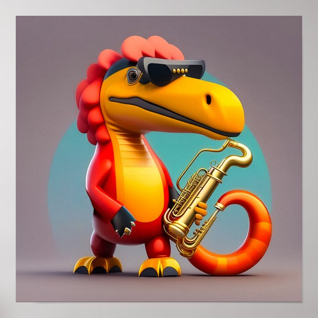 Coola Dinosaur - Art Print Poster (Framsidan)