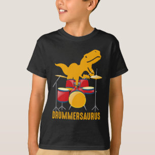 Coola Dinosaur Drummer Reptiles Musician Drum Äls T Shirt