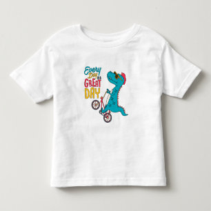 Coola Dinosaur on Bike; Underbara dagen T Shirt