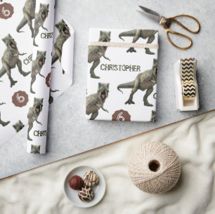 Coola Dinosaur Party Barns födelsedag Trex Presentpapper