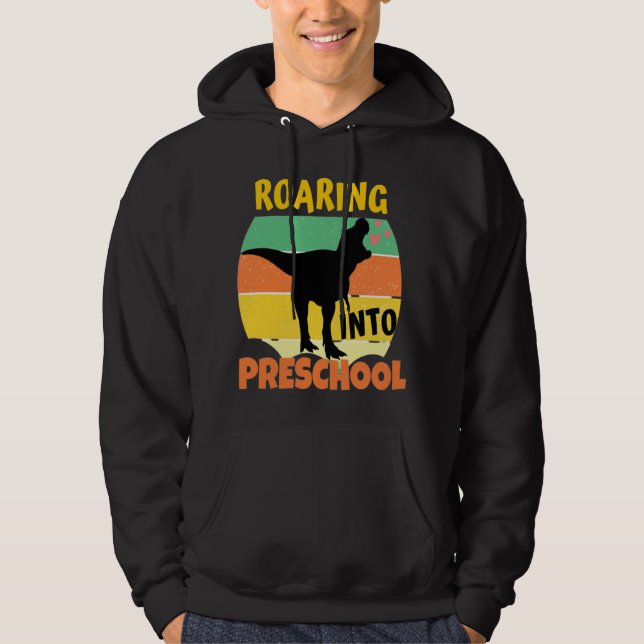 COOLA DINOSAUR - ROARING IN PRESCHOOL HOODIE (Framsida)