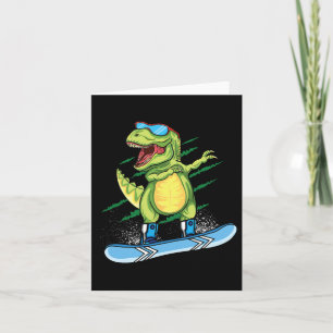 Coola Dinosaur Snowboarding Skiing Dabbing T Rex S Kort