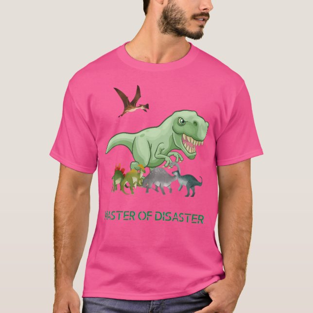 Coola Dinosaur T-Rex Master of Desaster T Shirt (Framsida)