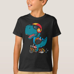 Coola dinosaurier som kör motorcykel t shirt