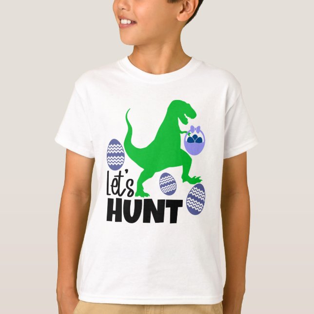 coola dinosaurir Påskägg jakt T-Shirt (Framsida)