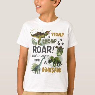 Coola Dinosaurs Jurassic Boy Birthday Outfit T Shirt