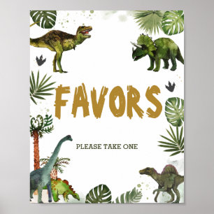 Coola Dinosaurs Jurassic-Födelsedagsfestens favori Poster