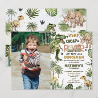 Coola Dinosaurs Jurassic Greenery Birthday Photo
