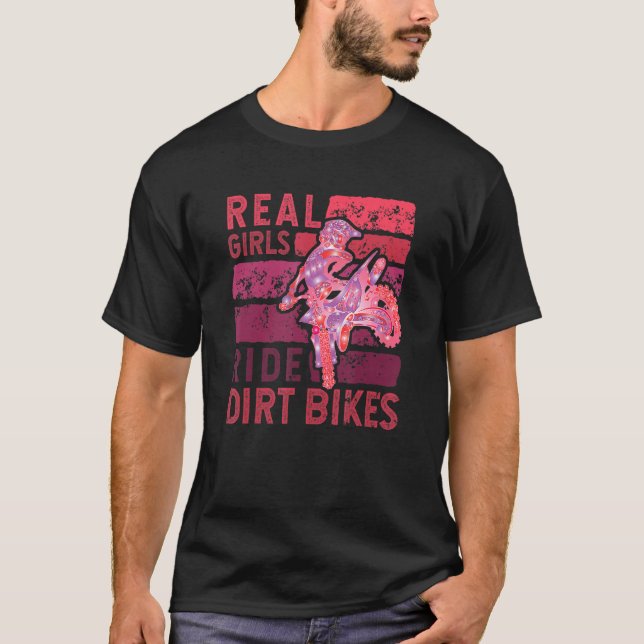 Coola Dirt Bike for Women Girls Motocross Biker Ra T Shirt (Framsida)