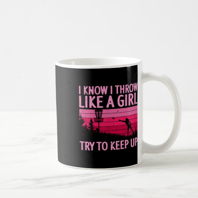Coola discgolfdesigner för kvinnor tjejers discgol kaffemugg (Höger)