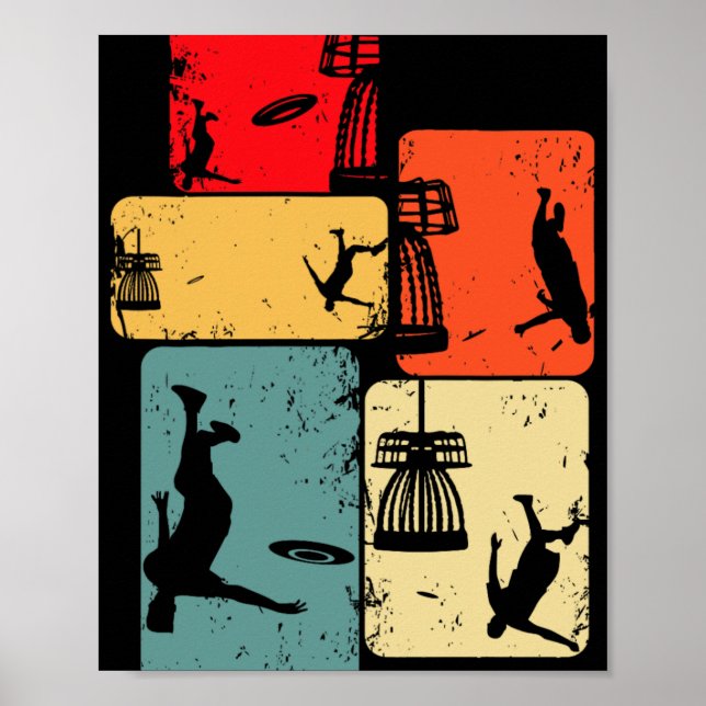Coola Discgolfdesigner Och Presentidéer Discgolf F Poster (Framsidan)