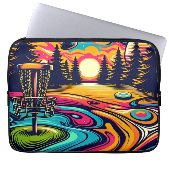 Coola Disk Golf Course vid Sunset Laptop Fodral (Framsidan)