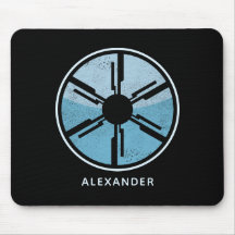 Coola Distress Cosmic Space Blue Ombre SciFi Desk