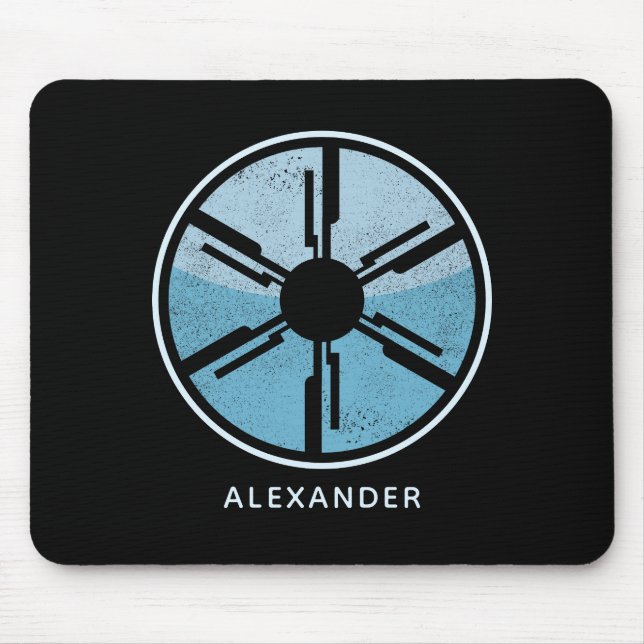 Coola Distress Cosmic Space Blue Ombre SciFi Desk Musmatta (Framsidan)