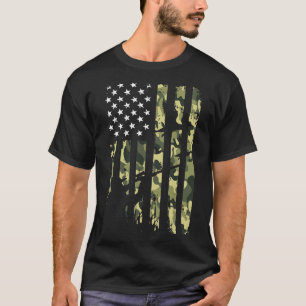 Coola Distress Vintage American USA flagga Anka Hu T Shirt