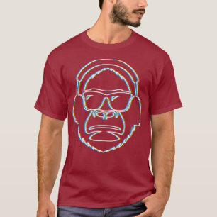 Coola DJ Gear Monkey DJ tshirts för manar och