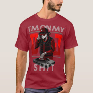 Coola DJ Image Disk Jockey Member Mixer Headset T Shirt