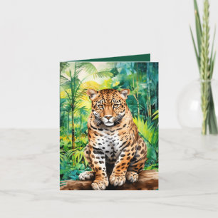 Coola djungelleopardälskare anteckningskort