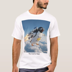 Coola Djur älskare Tee Quirky Flight Penguin Gift