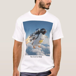 Coola Djur älskare Tee| Quirky Flight Penguin Gift T Shirt