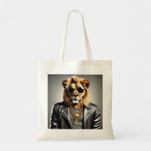 Coola djur med solglasögon och läder Jacka