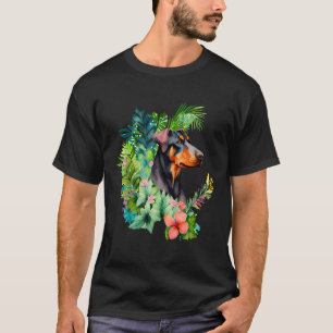 Coola Doberman Art Painting Graphic Colorful Rolig T Shirt