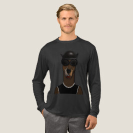 Coola Doberman Biker Hund Långärmad T-Shirt