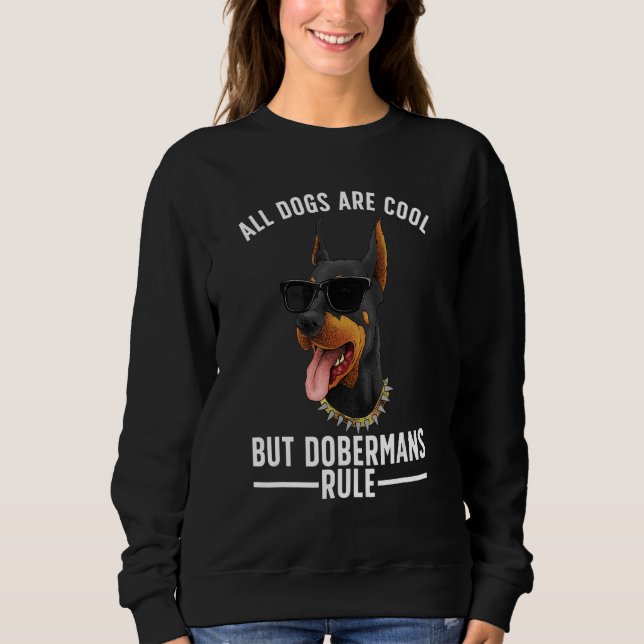 Coola Doberman För manar Women Dobie Pinscher Pupp T Shirt (Framsida)