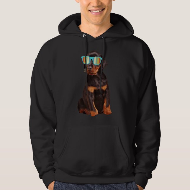 Coola Doberman Puppy Hoodie (Framsida)