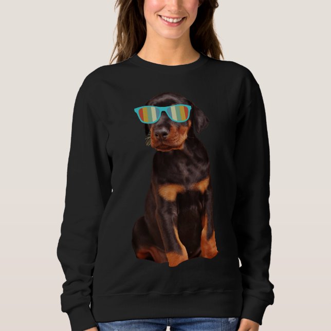 Coola Doberman Puppy T Shirt (Framsida)