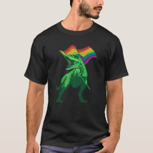Coola doktor med LGBT Flagga Funny dos regnbåge Sy T Shirt