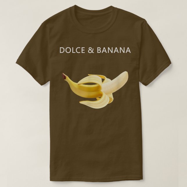 Coola Dolce och banan Fruit Älskare T Shirt (Design framsida)