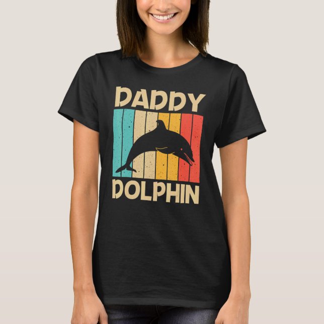 Coola Dolphin För manar Pappa-delfiner Beluga Whal T Shirt (Framsida)