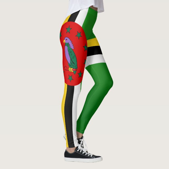 Coola Dominica Flagga Mode Leggings (Höger)