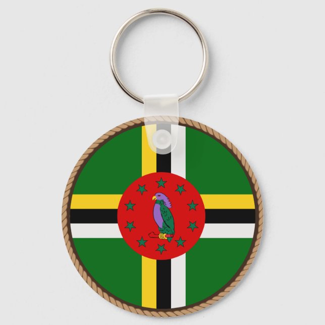 Coola Dominica Flagga Seal Nyckelring (Framsida)