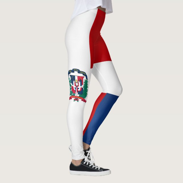 Coola Dominikanska republiken Flagga Mode Leggings (Höger)