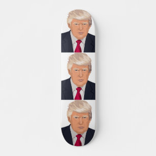 COOLA DONALD TRUMP SKATEBOL MINI SKATEBOARD BRÄDA 18,5 CM