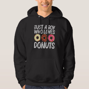 Coola Donut Art för gosse Kids Sugar Glazed Chocol Hoodie