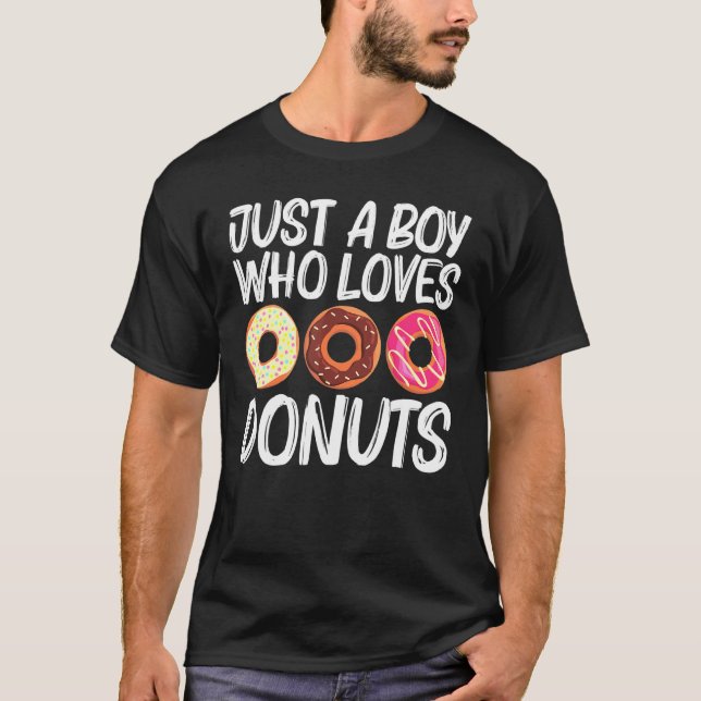 Coola Donut Art för gosse Kids Sugar Glazed Chocol T Shirt (Framsida)