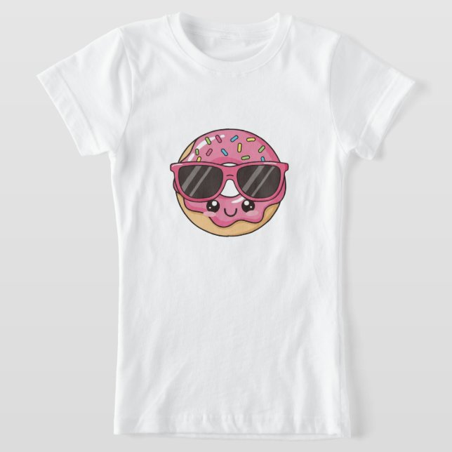 Coola Donut med solglasögon T Shirt (Laydown)