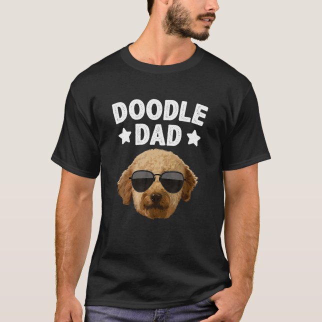 Coola Doodle För manar Pappa Golden Doodle Labrado T Shirt (Framsida)