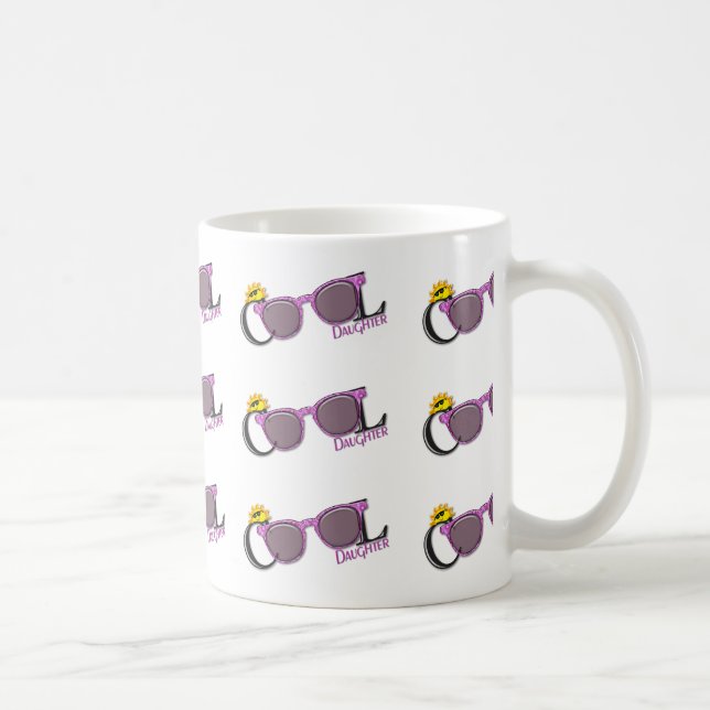 Coola Dotter-sol och solglasögon på vita Kaffemugg (Höger)