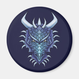 Coola Dragon Art - Lila Blue Magic Dragon Head Magnet